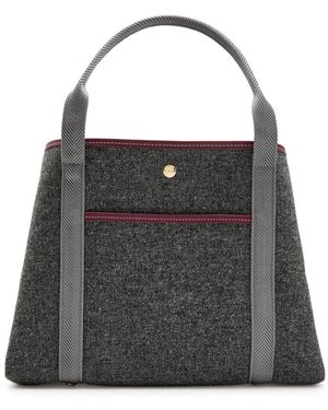 Rue de Verneuil Traversée M Pockets Whip Wool Tote Bag - Black