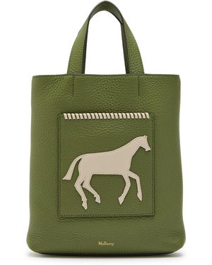 Mulberry Chalk Horse Small Leather Tote - Green