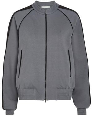 AARON ESH Paneled Jersey Varsity Jacket - Gray
