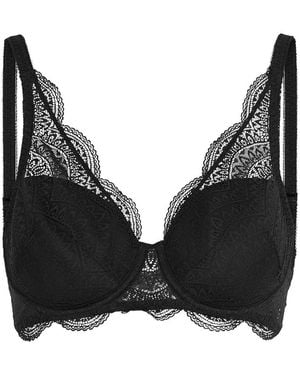 Simone Perele Karma Lace Padded Half-cup Bra - Black