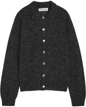 Our Legacy Evening Brushed Wool-Blend Polo Shirt - Black
