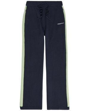 CASABLANCA Logo-Embroidered Merino Wool Track Pants - Blue
