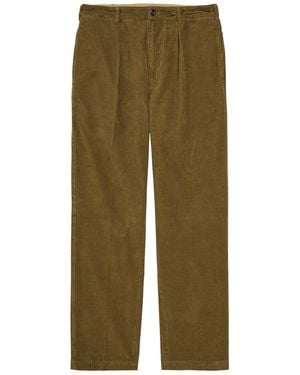 Drake's Tapered-Leg Corduroy Trousers - Green