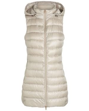 Herno Hooded Shell Gilet - Natural
