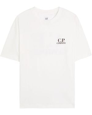 C.P. Company 30/1 Printed Cotton T-Shirt - White