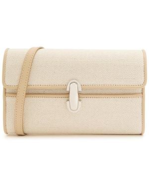 SAVETTE Symmetry Canvas And Leather Mini Bag - Natural