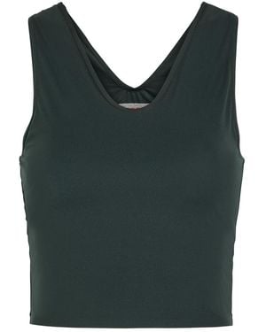 Spense Cosmic Form Cropped Tank Top - Green