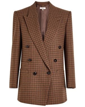 Chloé Checked Wool-Blend Blazer - Brown
