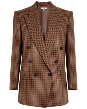 Chloé Checked Wool-Blend Blazer - Brown