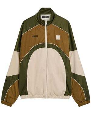 Amiri Panelled Satin-Twill Track Jacket - Natural