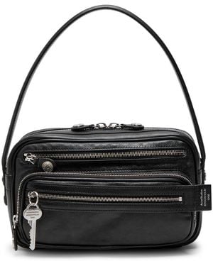 Acne Studios Camero Party Leather Shoulder Bag - Black