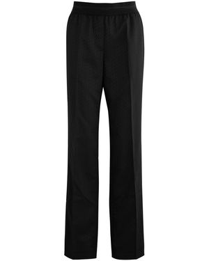 Helmut Lang Car Logo-Jacquard Straight-Leg Woven Trousers - Black