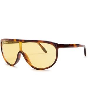 TOTEME Shield Aviator-Style Sunglasses - Natural