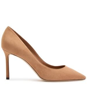 Jimmy Choo Romy 85 Suede Court Shoes - Brown