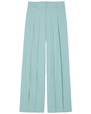 Alice + Olivia Blaire Pleated Wide-Leg Trousers - Blue