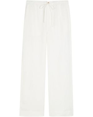 Polo Ralph Lauren Wide-Leg Linen Trousers - White