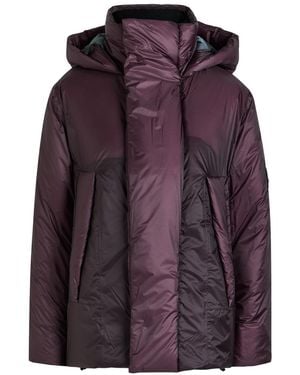 Rains Torna Hooded Padded Waterproof Nylon Jacket - Purple