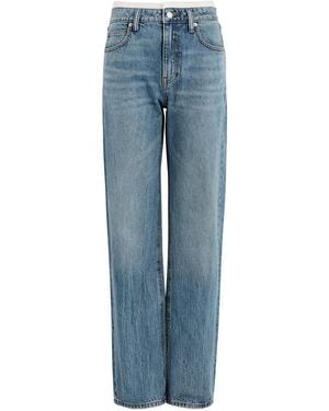 T By Alexander Wang Underwear-Effect Straight-Leg Jeans - Blue