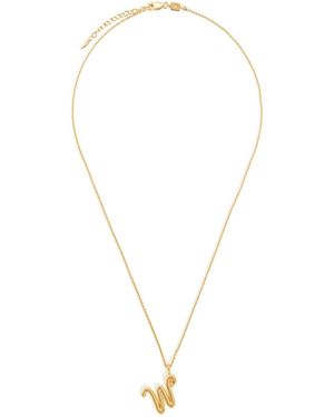 Missoma W Initial 18Kt-Plated Necklace - White