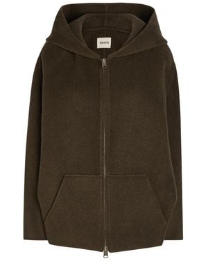 KHAITE Dolem Hooded Wool Jacket - Brown