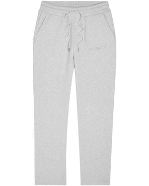 God Made Signature Logo Straight-Leg Cotton Sweatpants - White