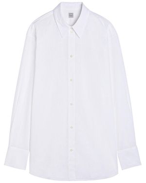 TOTEME Cotton And Linen-Blend Shirt - White