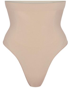 Skims Seamless Sculpt High-Waisted Thong - Natural