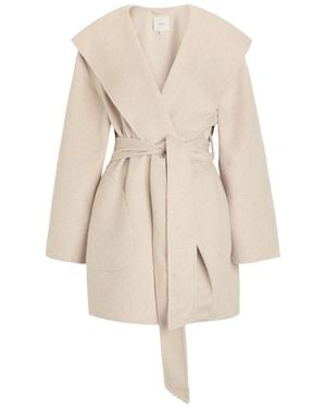Varley Edgemere Belted Wool-Blend Coat - Natural
