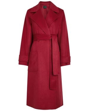 JOSEPH Arline Wool And Cashmere-Blend Trench Coat - Red