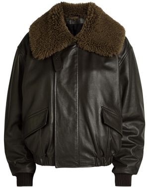 Lemaire Quilted Leather Jacket - Black