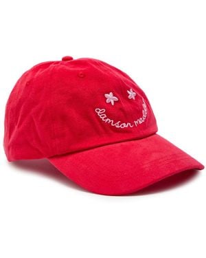Damson Madder Smiley Cotton Cap - Red