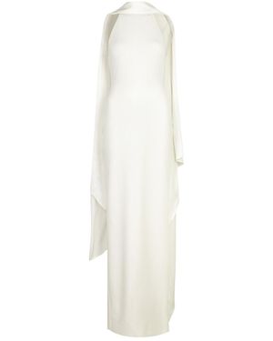 Solace London Dahlia Scarf-effect Maxi Dress - White