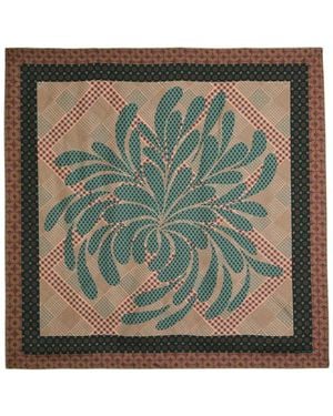 Dries Van Noten Filigree Printed Silk Scarf - Green