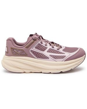 Hoka One One Clifton One9 Panelled Mesh Trainers - Purple