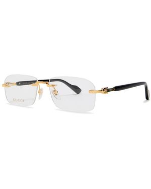 Gucci Rimless Metal Optical Glasses - White
