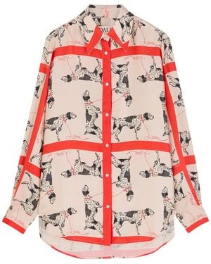 S.S.Daley Pointer Printed Silk Shirt - Red