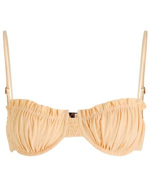 Faithfull the Brand Esterel Frill Bikini Top - Natural