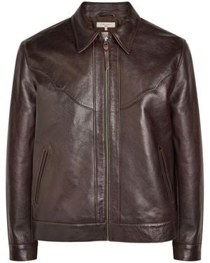 Nudie Jeans Joppe Western Leather Jacket - Brown
