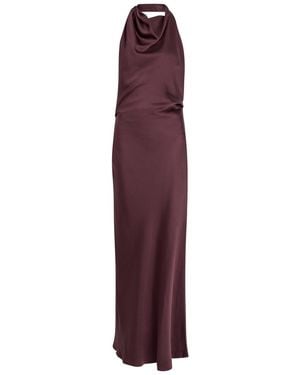 Jonathan Simkhai Reannon Draped Silk Gown - Purple