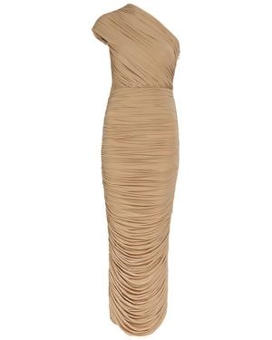 Ronny Kobo Emina Ruched Stretch-Jersey Maxi Dress - Natural
