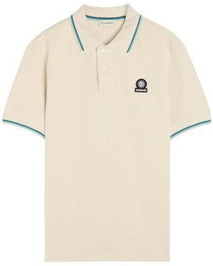 Sandbanks Logo Piqué Cotton Polo Shirt - Natural