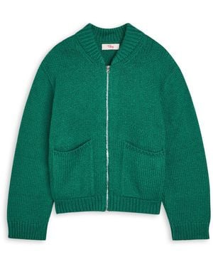 CHERRY LA Logo-Embroidered Knit Jumper - Green