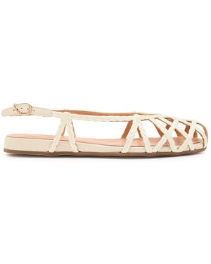 Ancient Greek Sandals Kardia Raffia Sandals - White