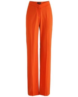 David Koma Straight-Leg Stretch-Wool Trousers - Orange