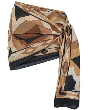 PUCCI Printed Cotton Sarong - Black