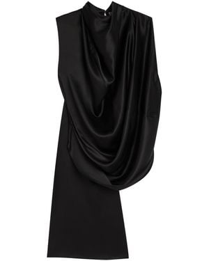 ROKSANDA Vesper Draped Silk Top - Black