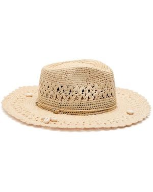 Sensi Studio Shell Straw Sun Hat - Natural