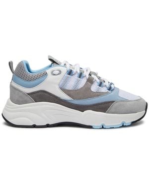 Cleens Aero Runner Panelled Mesh Trainers Powder Uk10 - White