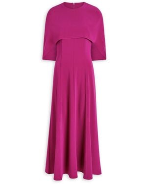 Roland Mouret Cape-Effect Crepe Midi Dress - Pink