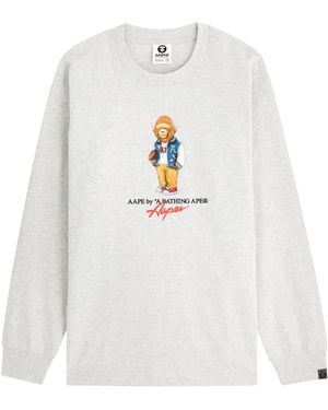 Aape Printed Cotton Top - White